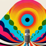 A visually striking album cover featuring vibrant colors and abstract patterns, representing a unique audio brand. The design should emphasize artistry and memorability, suitable for platforms like NetEase Cloud Music. Keywords: Album cover, abstract art, vibrant colors, modern design, sound brand.