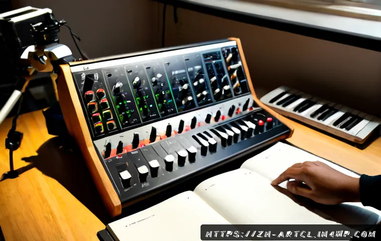 사운드 아트의 창작 과정을 기록하는 방법 - Photorealistic documentary-style studio scene of a sound artist recording the creative process, hand...